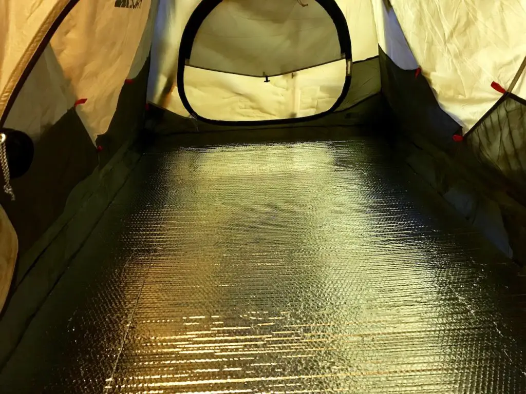 how to heat your tent without electricity - tent floor insulation