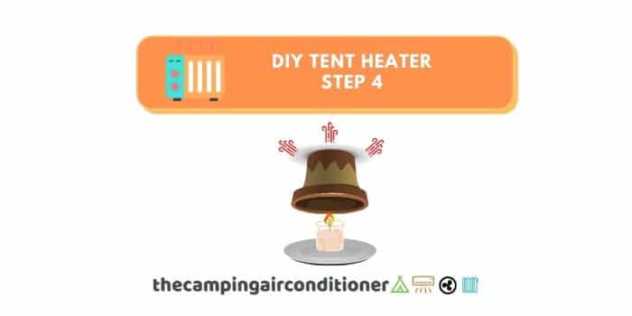 diy tent heater - step 4