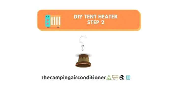 diy tent heater - step 2